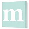 Avalisa Stretched Canvas Lower Letter M Nursery Wall Art, Seagreen, 28 x 28
