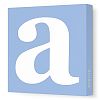 Avalisa Stretched Canvas Lower Letter A Nursery Wall Art, Blue, 12 x 12