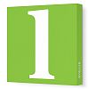 Avalisa Stretched Canvas Lower Letter L Nursery Wall Art, Green, 28 x 28