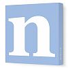 Avalisa Stretched Canvas Lower Letter N Nursery Wall Art, Blue, 36 x 36