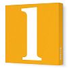 Avalisa Stretched Canvas Lower Letter L Nursery Wall Art, Orange, 36 x 36