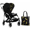 Bugaboo Bee 3 Stroller With Black Seat and Andy Warhol Accessory Kit (Banana/Black) by Bugaboo