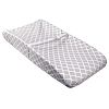 Kushies Baby Flannel Fitted Change Pad Sheet with Slits for Safety Straps, Grey Lattice