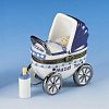 Mazel Tov Baby Boy Hinged Box Carriage with Baby Bottle Treasure by Rite Lite Ltd.