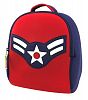 Dabbawalla Bags Vintage Flyer Military themed Kids' Preschool & Toddler Backpack Navy/Red by Dabbawalla Bags