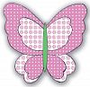 The Kids Room Whimsical Die Cut Wall Plaque, Pink Floral and Pink Polka Dot Butterfly by The Kids Room by Stupell