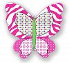 The Kids Room Whimsical Die Cut Wall Plaque, Polka Dot with Stripe Butterfly by The Kids Room by Stupell