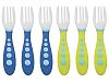 Gerber Stainless Steel Tip Kiddy Cutlery Forks - 6 Pack, Blue/Green by NUK