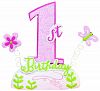 Lillian Rose 1st Birthday Keepsake Cake Top, Pink, 3.5" x 4.5" by Lillian Rose