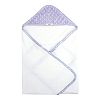 My Blankee Newborn Hooded Minky Dot Towel, Lavender/White