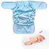 Pure Cotton Baby Cloth Diaper Cover Baby Nappy Waterproof Breathable Bag 3 Sizes 3 Colors Washable Adjustable Breathable Cloth Diaper for 0-6 Months Baby Boys and Girls(Blue S)