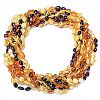 Amber Wholesale 10 Colorful Amber Teething Necklaces for babies - 100% Raw Baltic Amber Beads - Handmade Genuine Amber