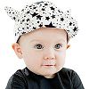 Lovely Unisex Baby Boy Stars Ox Horn Shape Cotton Sun Hat Floppy Hat (White)
