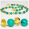 The Art of CureTM Baltic Amber Baby Teething Necklace - Turquoise Gemstone & Honey Amber (Unisex) - Certified Baltic Amber Baby Teething Necklace Highest Quality Guaranteed- Anti Flammatory, Drooling & Teething Pain. Easy to Fastens with a Twist-in Scr...