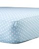 Abstract Baby Polka Dot Print Extra Deep Fitted Jersey Crib Sheet (24 x 38, Blue) by Abstract