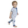 Baby Deedee Short Sleeve 1 Piece Footless Romper Pajama, Heather Blue, 3-6 Months by baby deedee