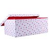 Minene Storage Box with Lid (Large, Blue with Red Flowers) by Minene