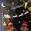 Teanfa Christmas Santa Claus Reindeer Snowflakes Wall Sticker Decoration