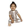 baby deedee Short Sleeve 1 Piece Footless Romper Pajama, Mocha Heather, 3-6 Months