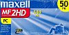 Maxell 3.5 1.44MB Hi-Density Pre-Formatted IBM MF2HD Discs (50-Pack)