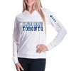 Toronto Maple Leafs Women's Triple Hit FX Long Sleeve Hoodie (Off White)