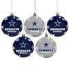 Dallas Cowboys 5 Pk Shatterproof Ball Ornaments