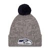 Seattle Seahawks New Era NFL Cuff Start Pom Knit Hat