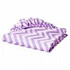 Fitted Crib Sheet Purple Lavender Zig-zag Chevron Print 100% Cotton Baby Nursery