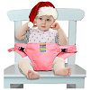 The Washable Portable Travel High Chair Booster Baby Seat with straps Toddler Safety Harness Baby feeding the strap (6 Color) (Pink)