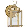 8592-02 - Sea Gull Lighting - One Light Outdoor Polished Brass - New Castle