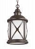 6221451EN-71 - Sea Gull Lighting - Lakeview - 9W One Light Outdoor Pendant Antique Bronze Finish with Etched Seeded Glass - Lakeview