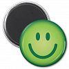Happy green smiling smiley face Magnet