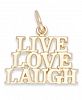 Live Laugh Love Stacked Charm in 14k Gold