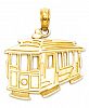 14k Gold Charm, Cable Car Charm