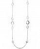 Nine West Silver-Tone Long Strand Necklace