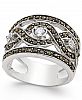 I. n. c. Silver-Tone Crystal Braided Statement Ring, Created for Macy's
