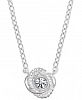 kate spade new york Infinity & Beyond Silver-Tone Mini Crystal Knot Necklace