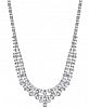 Charter Club Silver-Tone Two-Row Crystal Collar Necklace, Created for Macy's