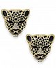 Thalia Sodi Black Crystal Jaguar Stud Earrings, Created for Macy's