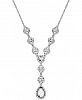 Charter Club Silver-Tone Crystal Y Necklace, Created for Macy's