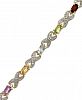 Victoria Townsend 18k Gold over Sterling Silver Bracelet, Multi Stone (3-1/5 ct. t. w. ) and Diamond Accent Xo Bracelet