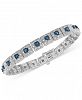 Sapphire (5 ct. t. w. ) and Diamond (1/5 ct. t. w. ) Tennis Bracelet in Sterling Silver