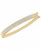 Diamond Pave Hinged Bangle Bracelet (1/2 ct. t. w. ) in 14k Gold-Plated Sterling Silver
