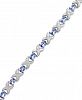 Tanzanite (7 ct. t. w. ) and Diamond Accent Xo Bracelet in Sterling Silver, Created for Macy's