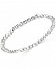 wrapped Diamond Bar Beaded Stretch Bracelet (1/6 ct. t. w. ) in Sterling Silver, Created for Macy's