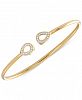 wrapped Diamond Teardrop Flexy Bangle Bracelet (1/6 ct. t. w. ) in 14k Gold-Plated Sterling Silver, Created for Macy's