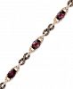 Le Vian Raspberry Rhodolite Garnet (5-5/8 ct. t. w. ) and Diamond (1 ct. t. w. ) Link Bracelet in 14k Rose Gold