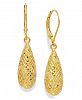 Giani Bernini 18k Gold over Sterling Silver Earrings, Diamond-Cut Teardrop Leverback Earrings
