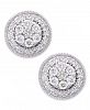 Diamond Cluster Round Stud Earrings (1/2 ct. t. w. ) in 14k White Gold