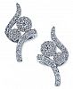 Diamond Swirl Cluster Stud Earrings (3/8 ct. t. w. ) in 14k White Gold